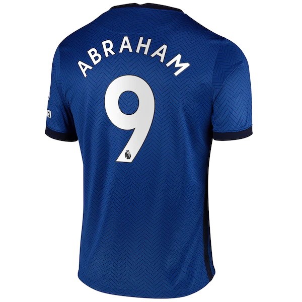 Camiseta Chelsea NO.9 Abraham Replica Primera Ropa 2020/21 Azul